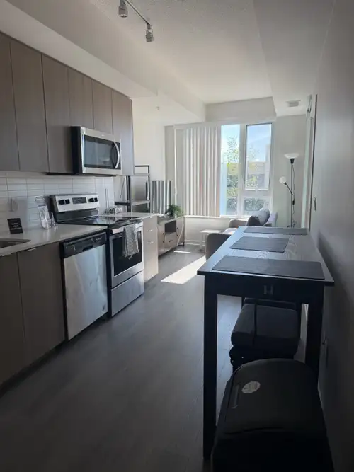 Updated 1-bedroom with parking and locker at Bennett on Bayview, available for lease with flexible s...