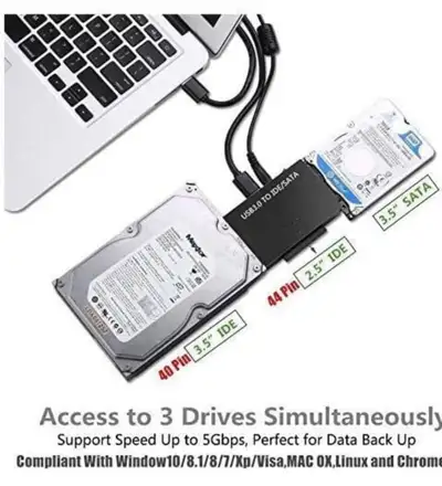 USB 3.0 TO SATA&IDE HARD DRIVE CONVERTER , View more