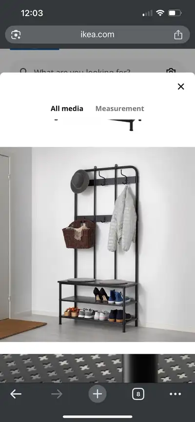 IKEA discontinued coat rack and bench. Excellent condition. Pickup only