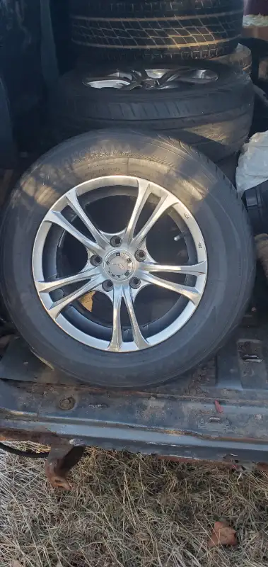 15" x 7" Foose rims, 115 mm x 5 bolt pattern, like new condition. With tires, asking $200 for the se...
