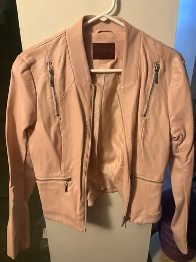 GUESS pink leather jacket, View more