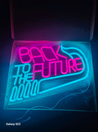 Neon Light Sign Back To The Future LED USB Pink&Blue