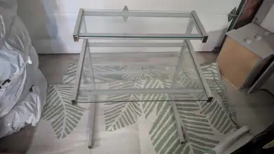 Modern Glass Desk – Metal Frame (32” × 24” × 37”), View more