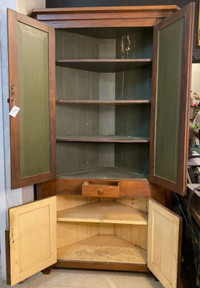 Antique Farmhouse Corner Cabinet