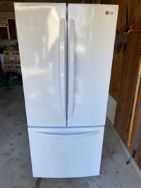 LG White French Door fridge