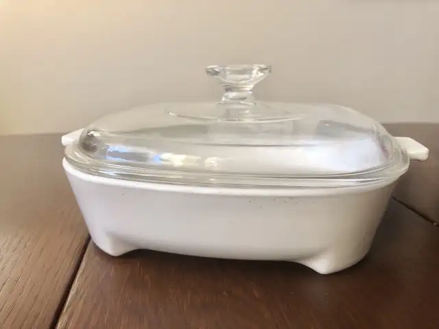 Vintage Corning Ware Square Dish Baking Serving Pyrex White65115210475138120