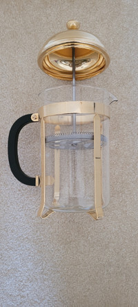 La Cafetiere 12 Cups Coffee,Gold Glass French Press Coffee Maker