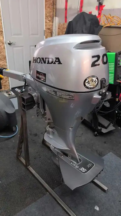 1 year old Honda BF20 tiller, short shaft outboard. Well maintained, break-in service done at 10hrs....