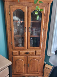Corner Solid Wood Cabinet.