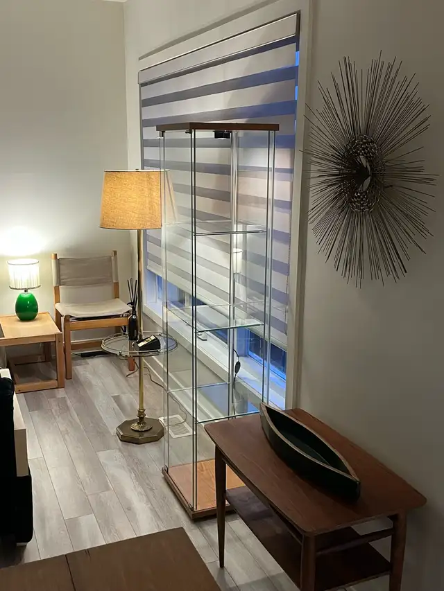 90s Vintage IKEA bookcase display cabinets with lights in Bookcases & Shelving Units in Gatineau - Image 3