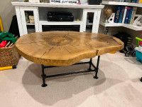 Oak live edge coffee table