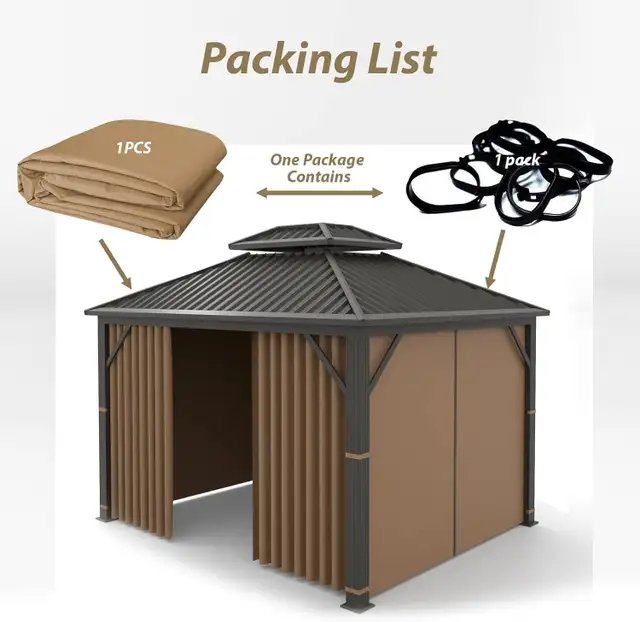 NEW IN BOX: 10x10 Gazebo Replacement Privacy Curtain in Patio & Garden Furniture in Markham / York Region - Image 4