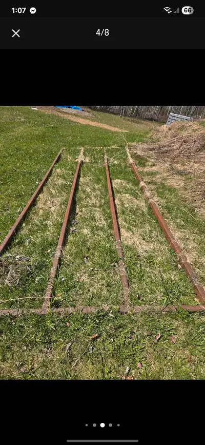 18.4ft long x 6ft 6inch wide steel frame, great to build a trailer. New never used. New price $1000!...