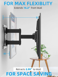 #ROVARD Full Motion TV Wall Mount for Most 32-75 inch TVs