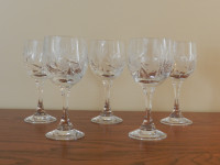 Set of 5 crystal liqueur glasses