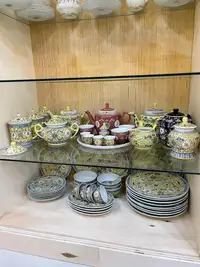 Vintage 1960s Chinese dishes, tea pots, bowls, tea cups 