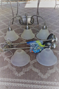 Matching Wall Sconce and 2 Hanging lamps