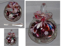 VINTAGE PERFUME CONTAINER WITH STOPPER OR PAPERWEIGHT