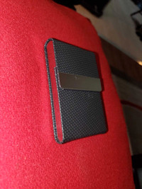 Card holder rubber and metal tough...magnetic 