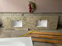 Marble counter top with sinks 