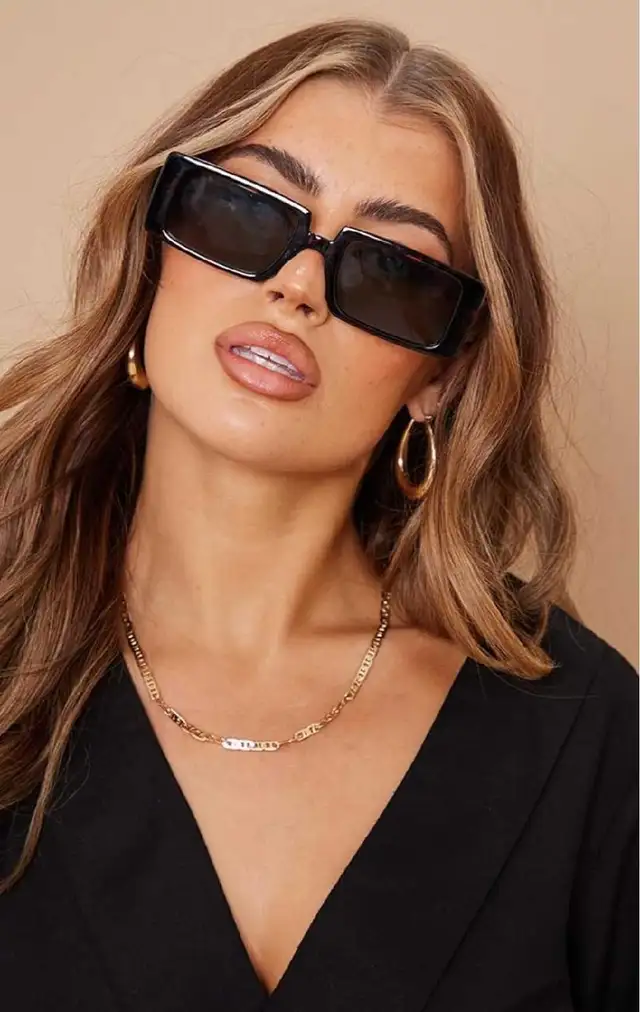 Retro 90s Rectangle Sunglasses – Fashionable for Women | UV400 in Multi-item in City of Toronto - Image 7