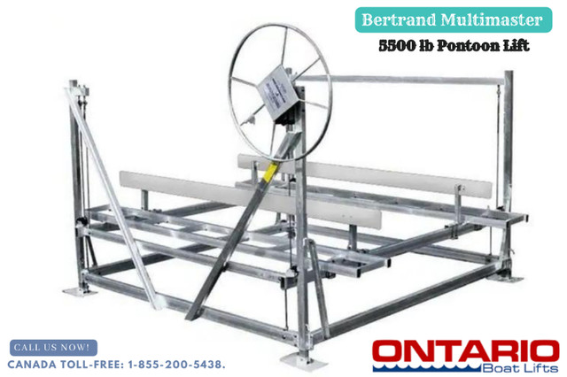 Bertrand Multimaster 5500 lb Pontoon Lift: Peace of Mind for You in Other in Barrie