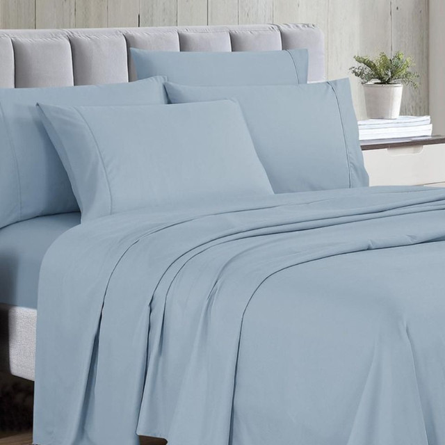 New 4 PC Sheet Set • Double Size ($45) • Deep Pocket • Blue in Bedding in Barrie