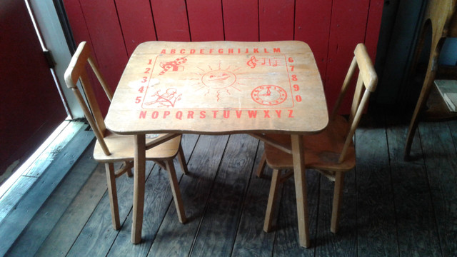 Vintage Childs Table and Chair Set in Dining Tables & Sets in New Glasgow