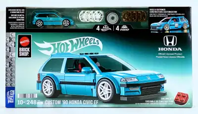 Hot Wheels Mattel Brick Shop 1/32 Custom '90 Honda Civic EF + 1/64 diecast new in box, $60. Pickup i...