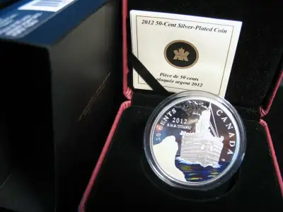 2012 Canada 50 cent Silver Plated Coin - RMS Titanic, View more