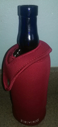Insulated wine holder & corkscrew/ gift idea