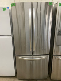  LG stainless steel three door fridge 