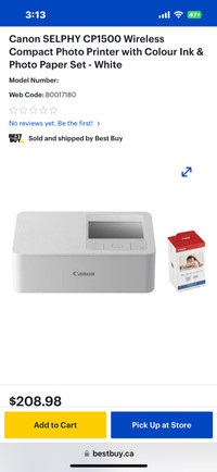Cannon SELPHY 1500 photo printer