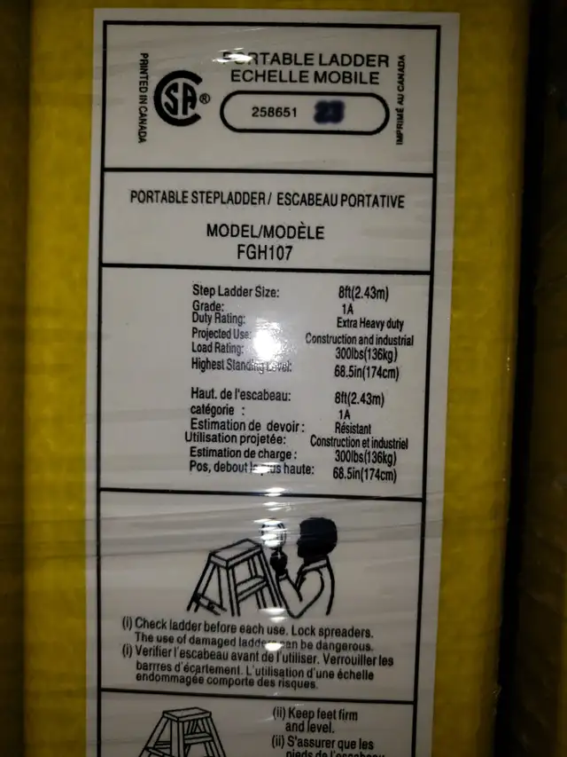 NEW 8FT STEP LADDER GRADE 163007358988803121
