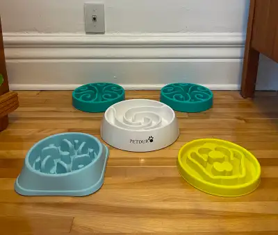 Lot de gamelles à alimentation lente PETDURO pour chiens., View more