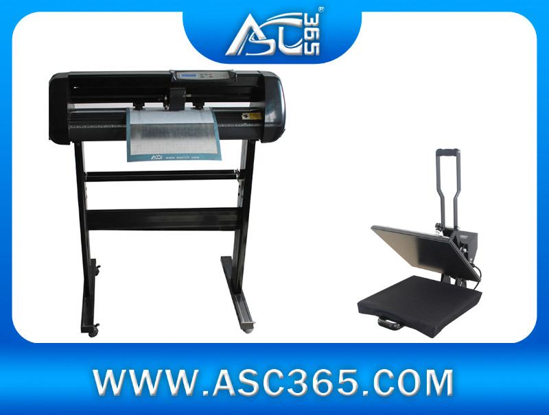 Used, 24” Vinyl Cutting Plotter Cutter & Heat Press Transfer Machine for sale  