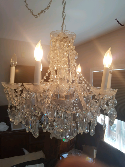 Lovely Diningroom  crystal chandelier 20 in wide by 20 inches , View more