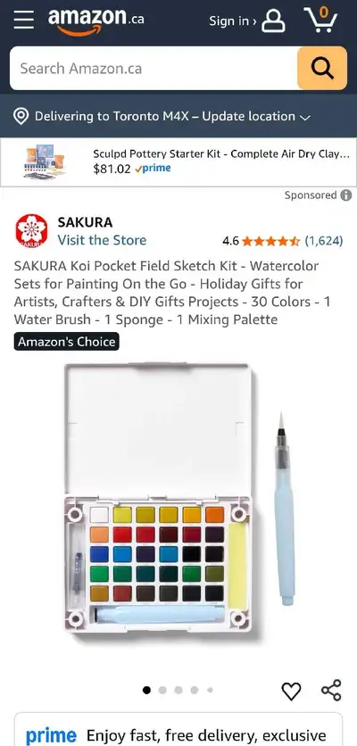 Explore your artistic side with this new Sakura Koi Pocket Field Sketch Box! This portable watercolo...