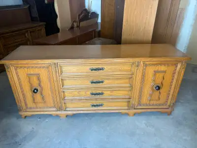 Free delivery used Vintage Oak dresser Buffet, View more