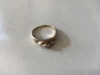 9 crt White gold ring size "L"