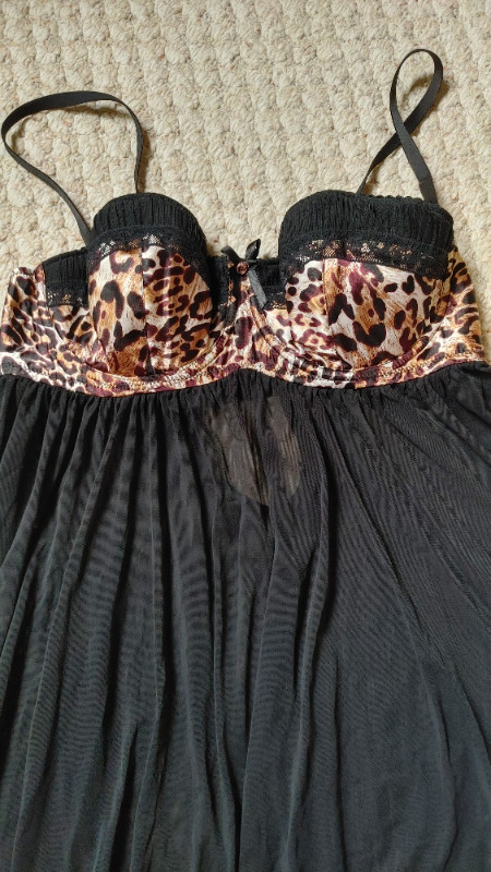 Brand New Marilyn Manroe cheetah print baby doll lingerie dress in Women's - Dresses & Skirts in Edmonton - Image 2