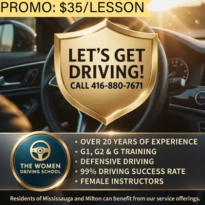 Women Driving School – $35 Lessons – 25 Years Experience, View more
