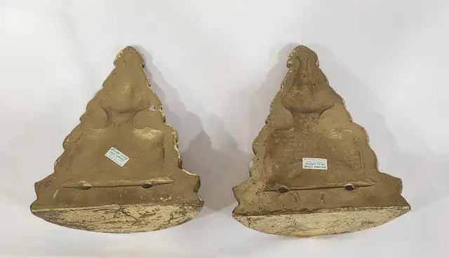 Vintage Plaster Wall Shelf Sconces, Book Ends in Home Décor & Accents in Kitchener / Waterloo - Image 4