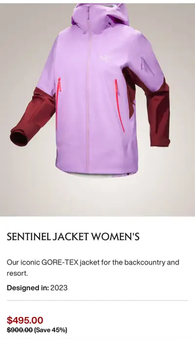 Brandnew Arcteryx SENTINEL JACKET WOMEN'S L, View more