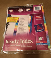 Avery Ready Index Table of Content Dividers, Pack of 26 (11125)