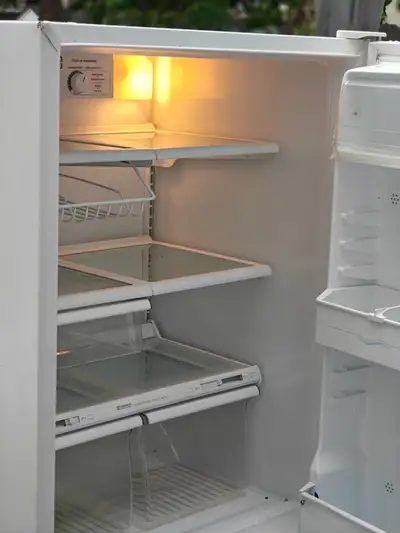 Sears -white 2-door, bottom freezer refrigerator, View more
