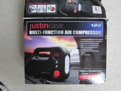 Just In Case 12V Air Compressor in box. Like new