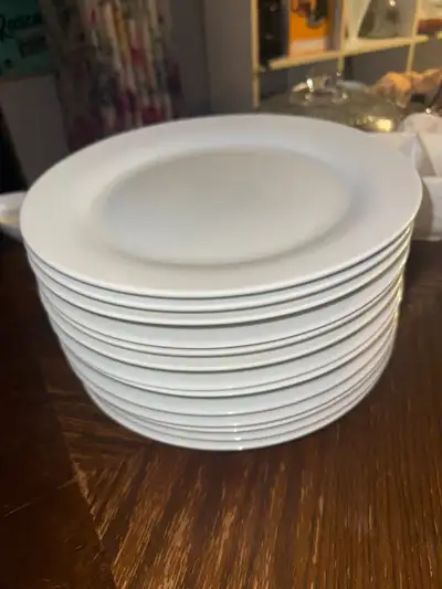 15 Set of White Dinner Plates, View more