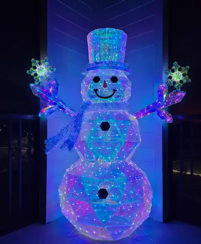 Like New! Prismatic Snowman 6ft , View more