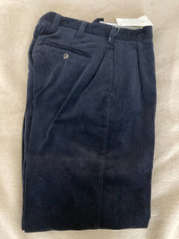 Lewis Creek men's black corduroy pants 36 waist NEW